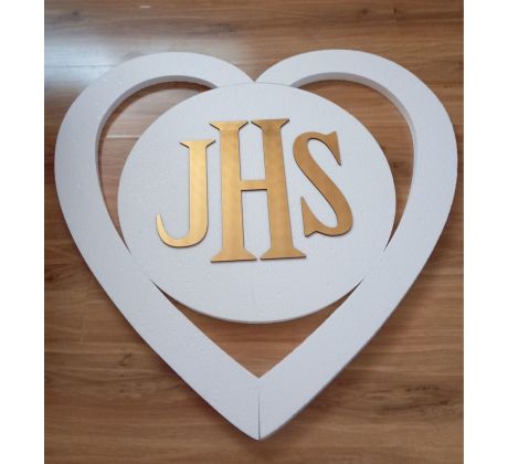 3D srdce z polystyrénu na prvé sväté prijímanie jhs