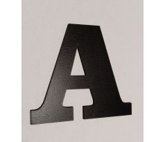 Drevené písmená na stenu čierne výška 10 cm hnedá