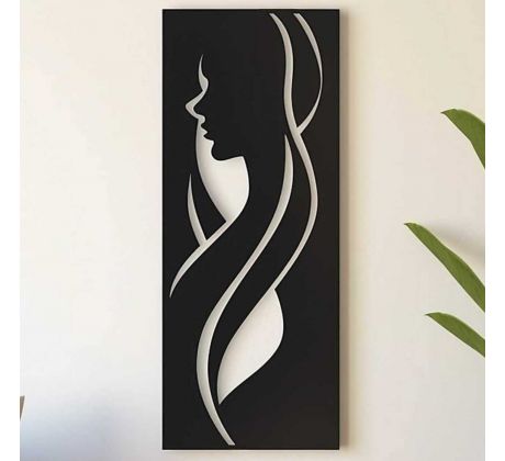 Minimalistická žena - drevený vyrezávaný obraz