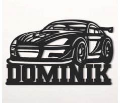 Auto s menom na stenu