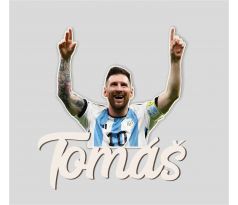 Messi na tortu ozdoba s menom