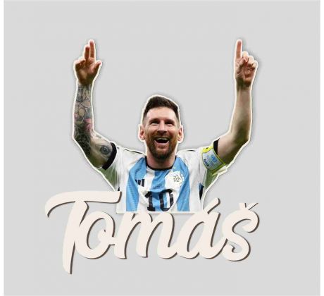 Messi na tortu ozdoba s menom
