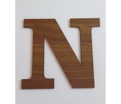 Drevené písmená na stenu orech hnedý výška 50 cm čierna