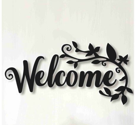 Nápis Welcome na stenu z dreva