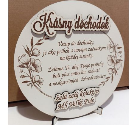 Darček pre učiteľku na podstavci