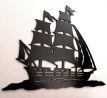 Pirátska loď drevená dekorácia na stenu