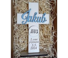 Darček na prvé sväté prijímanie - krížik s menom pre chlapca