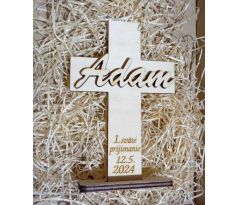 1 sväté prijímanie - darček drevený kríž s vlastným menom