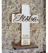 1 sväté prijímanie - Darček drevený kríž s menom