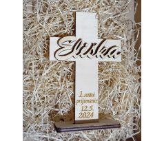 1 sväté prijímanie - Darček drevený kríž s menom