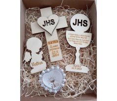 Darček na prvé sväté prijímanie - darčeková sada s ružencom