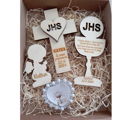 Darček na prvé sväté prijímanie - darčeková sada s ružencom
