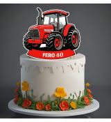 Traktor zápich na tortu s menom