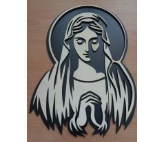 Drevený obraz Mária dvojvrstvový