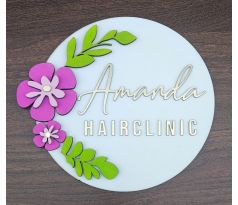 3D logo na stenu personalizované 50cm priemer