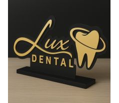 3D logo na podstavci personalizované 60cm šírka 3D dvojvrstvové plastové 3mm