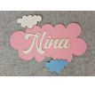 obláčik s menom detská dekorácia na stenu