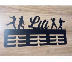 vešiak na medaily personalizované meno šport 2 širka 35 cm čierna