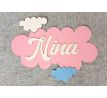 obláčik s menom detská dekorácia na stenu 2