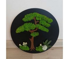 Machový obraz čierny