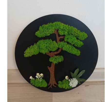 Machový obraz čierny