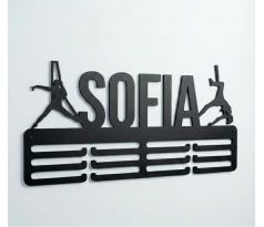 vešiak na medaily personalizované meno šport 3