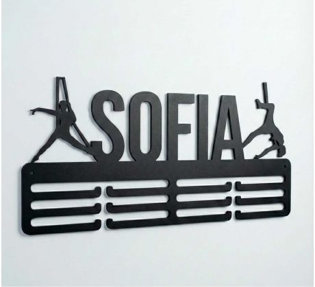 vešiak na medaily personalizované meno šport 3