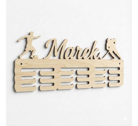 vešiak na medaily personalizované meno šport