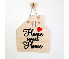 Dekorácia na stenu - drevená tabuľka Home Sweet Home