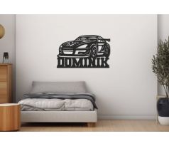 Auto s menom na stenu 65x40 cm tlačené